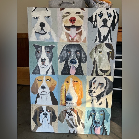 Other - Emotional Dogs Oil Painting